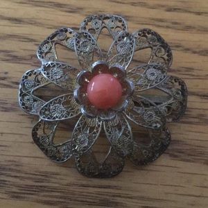 Filigree 900 silver pin